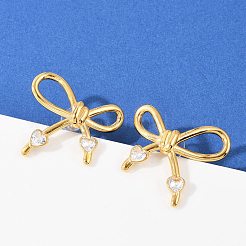 304 Stainless Steel Crystal Rhinestone Stud Earrings&nbsp;EJEW-G423-25G