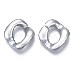 Opaque Spray Painted Acrylic Linking Rings&nbsp;OACR-S021-25A-B02
