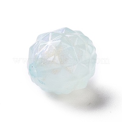 蓄光アクリルビーズ  キラキラビーズ  暗闇で光る  多面カットラウンド  ミックスカラー  15.5x15mm  穴：3mm  約250個/500g&nbsp;OACR-E010-28