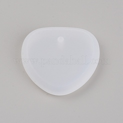 ハートペンダントシリコンモールド  レジン型  エポキシ樹脂工芸品作り  ホワイト  41x41x7mm  穴：3mm  内径：34.5x35mm&nbsp;DIY-SZC0003-13