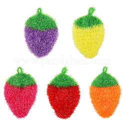 10Pcs 5 Colors Polyester Cleaning Cloths&nbsp;AJEW-GF0011-61