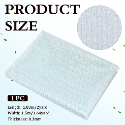 2 Yards Laser Polyester Imitation Peacock Feather Fabric&nbsp;DIY-PH0038-39A