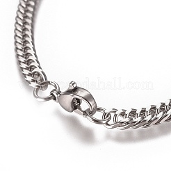 Tarnish Resistant Men's Cuban Link Chain Bracelets&nbsp;BJEW-E369-15C