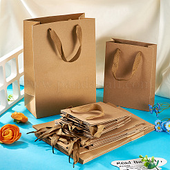 15Pcs 3 Styles Rectangle Kraft Paper Bags with Handle&nbsp;AJEW-TA0001-92