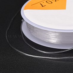 ラウンドクリスタル弾性ストレッチスレッド  ブレスレット用ジェムストーンジュエリービーズクラフト作り  透明  0.7mm  約8.7ヤード（8m）/ロール&nbsp;EW-Z001-D01-0.7mm