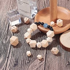 ウッドビーズ  多面カット  ポリゴン  パパイヤホイップ  10~18x10~24mm  穴：2~5mm  120個/セット&nbsp;WOOD-PH0008-27