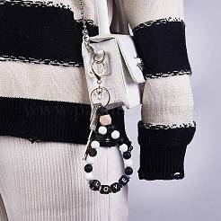 Silicone Round Beaded Keychain Wristlet&nbsp;KEYC-SW00006-01