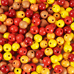 240Pcs 6 Colors Natural Wooden Beads&nbsp;WOOD-TA0002-74D
