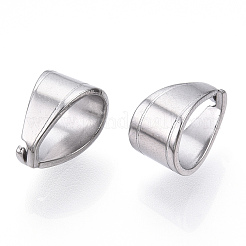 変色しにくい304ステンレススチールのスナップオンベイル  ステンレス鋼色  11x8x7mm  ピン：1mm&nbsp;STAS-R065-35