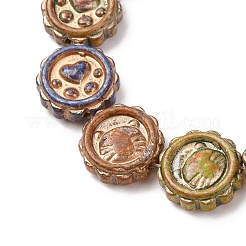 Painted Glass Beads Strands&nbsp;GLAA-B037-02