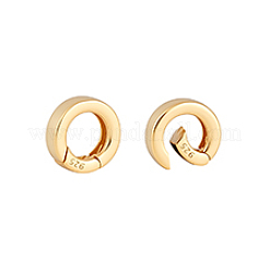 2Pcs 925 Sterling Silver Spring Gate Rings&nbsp;STER-PH0003-32B