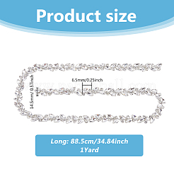 Glass Rhinestone Handmade Beaded Chains&nbsp;FIND-WH0161-66A