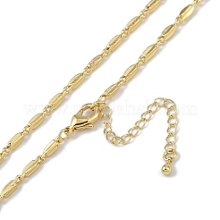 Rack Plating Brass Oval Link Chain Necklaces for Women&nbsp;NJEW-K382-16B-G