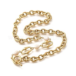304 Stainless Steel Cable Chain Necklaces&nbsp;NJEW-U031-12G