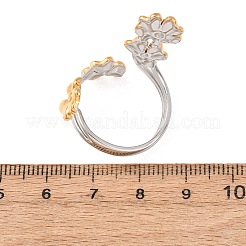 304 Stainless Steel Open Cuff Rings for Women&nbsp;RJEW-K321-03C