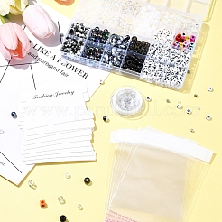 DIY アクリル & プラスチック ビーズ ブレスレット 作成キット  ミックスカラー  4~150x0.8~100x0.5~8mm  穴：1~3.8mm&nbsp;DIY-FS0006-42