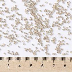 TOHOラウンドシードビーズ  日本製シードビーズ  （989fm）ブロンズライニングクリスタルマット  15/0  1.5mm  穴：0.7mm  約15000個/50g&nbsp;SEED-XTR15-0989FM