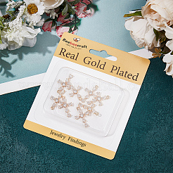 10Pcs Brass Clear Cubic Zirconia Pendants&nbsp;KK-BBC0015-95
