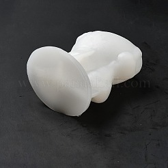 3D クリスマス 雪だるま DIY キャンドル シリコン像型  肖像彫刻用香り付きキャンドル作り  ホワイト  6.8x8.7x10cm  内径：9.5x7.3x5.2のCM&nbsp;LS-CAND-B002-06