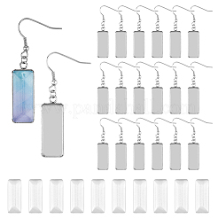 DIY Blank Rectangle Dome Earring Making Kit&nbsp;STAS-DC0015-38