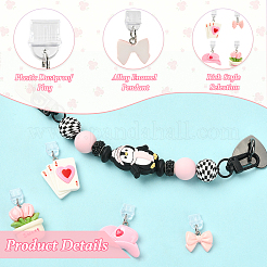 5Pcs Iron Cell Phone Holder Stand & PVC Mobile Dustproof Plugs&nbsp;HJEW-SW00431