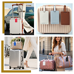 5Pcs 5 Colors Rectangle PU Leather Luggage Tag&nbsp;AJEW-ME0002-85
