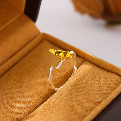Adjustable Brass Cuff Open Rings for Women&nbsp;WG75041-01