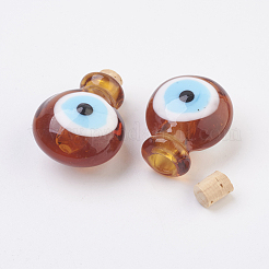 Handmade Lampwork Perfume Bottle Pendants&nbsp;LAMP-P044-H