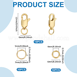 30Pcs 3 Styles Brass & 304 Stainless Steel Jump Rings&nbsp;FIND-ME0001-80