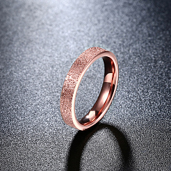完璧なデザインの女性用ステンレススチールリング  ローズゴールド  usサイズ7（17.3mm）&nbsp;RJEW-BB15720-7RG