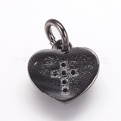 Hammered Brass Micro Pave Cubic Zirconia Pendants&nbsp;ZIRC-K070-30