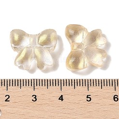 透明スプレーペイントガラスビーズ  蝶結び  ミックスカラー  15.5x17.5x7.5mm  穴：1.4mm&nbsp;GLAA-Z011-02