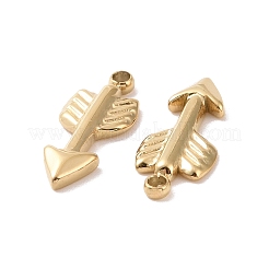 304ステンレスペンダント  矢印  18KGP本金メッキ  13.5x5.5x1mm  穴：1.2mm&nbsp;STAS-J400-17G