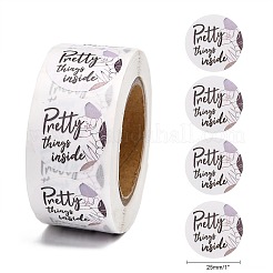 ステッカーの中のかわいいもの  粘着ロールステッカーラベル  封筒用  バブルメーラーとバッグ  ミックスカラー  25mm  500PCS /ロール&nbsp;X-DIY-M005-C08