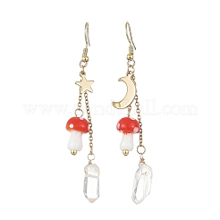 Handmade Lampwork & 304 Stainless Steel Dangle Earrings for Women&nbsp;EJEW-JE07494