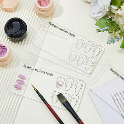 8Pcs 2 Colors Transparent Acrylic Color Palette&nbsp;MRMJ-HS0001-05