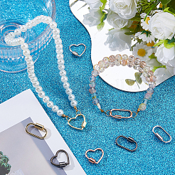 8Pcs 2 Styles 4 Colors Alloy Screw Carabiner Lock Charms&nbsp;FIND-DC0008-31B