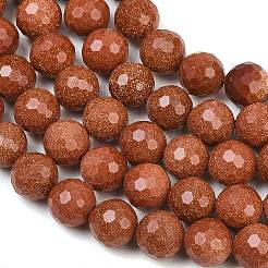 Synthetic Goldstone Beads Strands&nbsp;GG-CBA199E-F01-8mm
