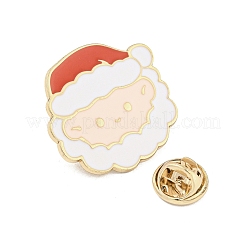 クリスマステーマの漫画合金ブローチ  エナメルピン  サンタクロース  27.5x29mm&nbsp;JEWB-A025-01C