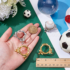 4Pcs 2 Colors Alloy Crystal Ball Holder&nbsp;AJEW-AR0005-39