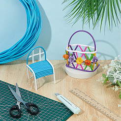 Plastic Rattan Wicker Strips&nbsp;DIY-WH0816-132F