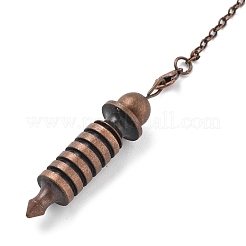Brass Dowsing Pendulum Big Pointed Bullet Pendants&nbsp;KK-H491-09R