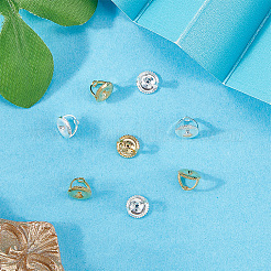 8Pcs 2 Colors 925 Sterling Silver Ear Nuts&nbsp;STER-BBC0008-36