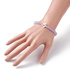 Natural Malaysia Jade(Dyed) Round Beads Stretch Bracelet&nbsp;BJEW-JB07223