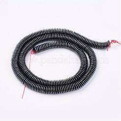 非磁性合成ヘマタイトビーズ連売り  ロンデル  6x1mm  穴：1mm  16インチ&nbsp;G-P262-12