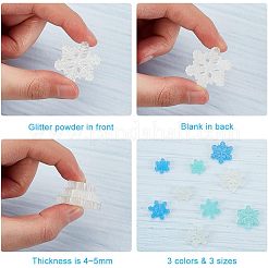 180Pcs 9 Styles Christmas Translucent Resin Cabochons&nbsp;RESI-OC0001-43