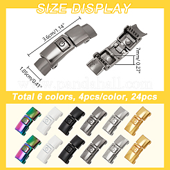 24Pcs 6 Colors Alloy Shoelaces Buckle Lock&nbsp;FIND-NB0005-17