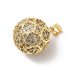 Brass Micro Pave Cubic Zirconia Pendants&nbsp;KK-Z137-11G