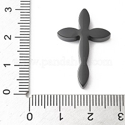 304ステンレスペンダント  クロス  イオンプレーティング（ip）  ブラック  28x18x4.5mm  穴：3mm&nbsp;STAS-K311-10H-EB