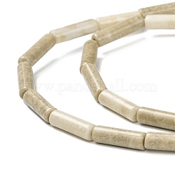 天然石ペトリファイドウッドビーズ連売り  コラム  13~14x4mm  穴：1.2mm  約29~30個/連  15.16''~15.75''（38.5~40センチメートル）&nbsp;G-F247-49